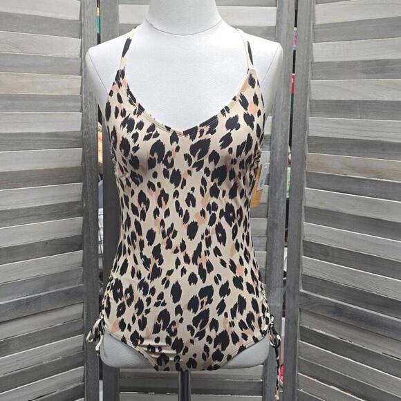 Women's Modern Medium Coverage One Piece Swimsuit | Kona Sol | Small (4-6) - Picture 1 of 10
